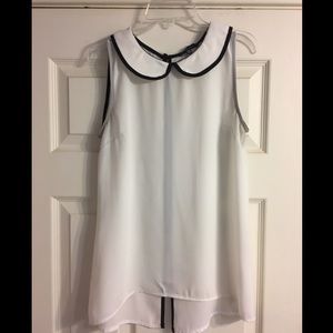 Soprano Open Back w/Button Detail Blouse